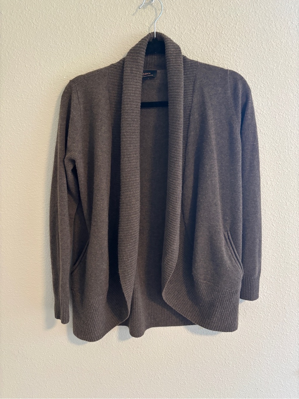 Quince Mongolian cashmere open front cardigan sweater